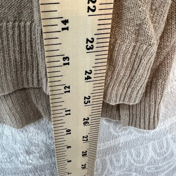 OLD NAVY GUC BIEGE LONG HALF 3/4 SLEEVE DROP SHOULDER TUNIC STYLE L LARGE 706 - Picture 6 of 9